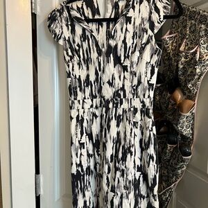 Elegant Black and White Dress